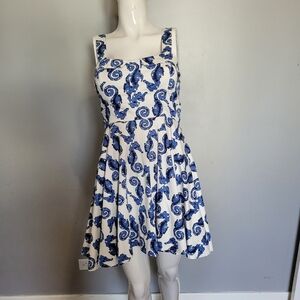 Ixia Modcloth Seahorse Print Dress, VGUC, Size S